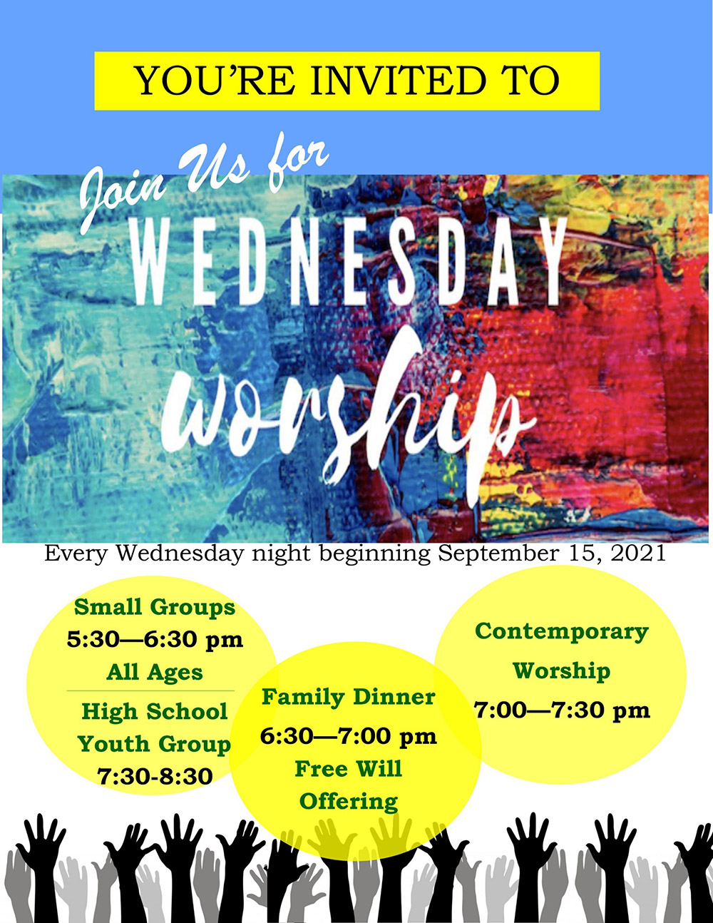 Wednesday worship poster