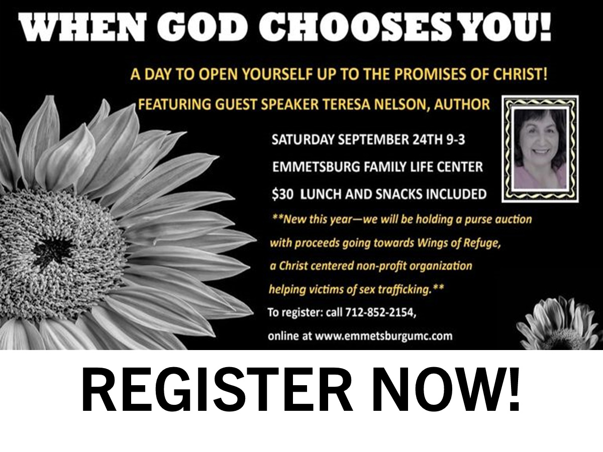 When God chooses you. Register now.